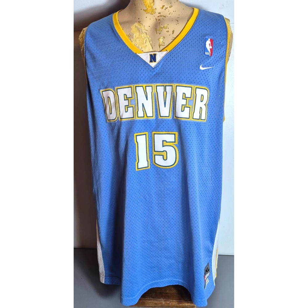 Vintage Denver Nuggets Nike Carmelo Anthony Swingman Jersey XXL 2XL Blue SEWN